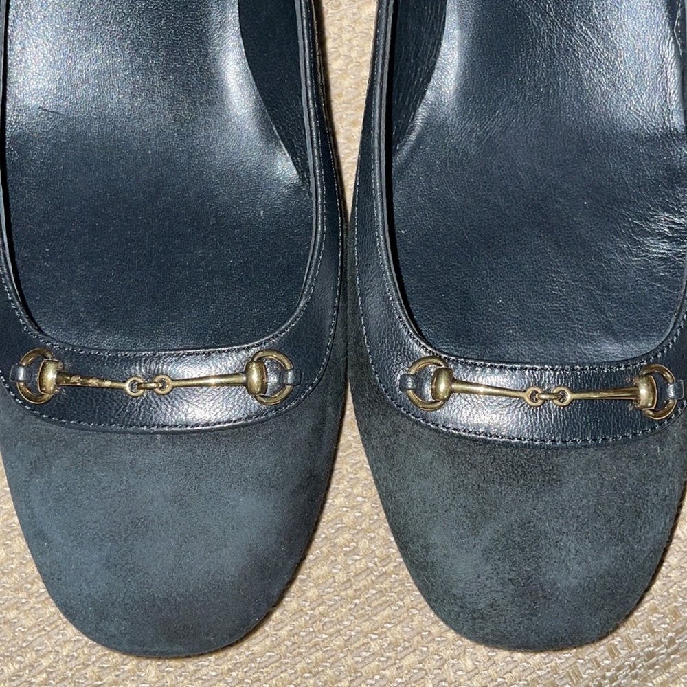 New Authentic gucci Horsebit suede heel - Picture 3 of 16